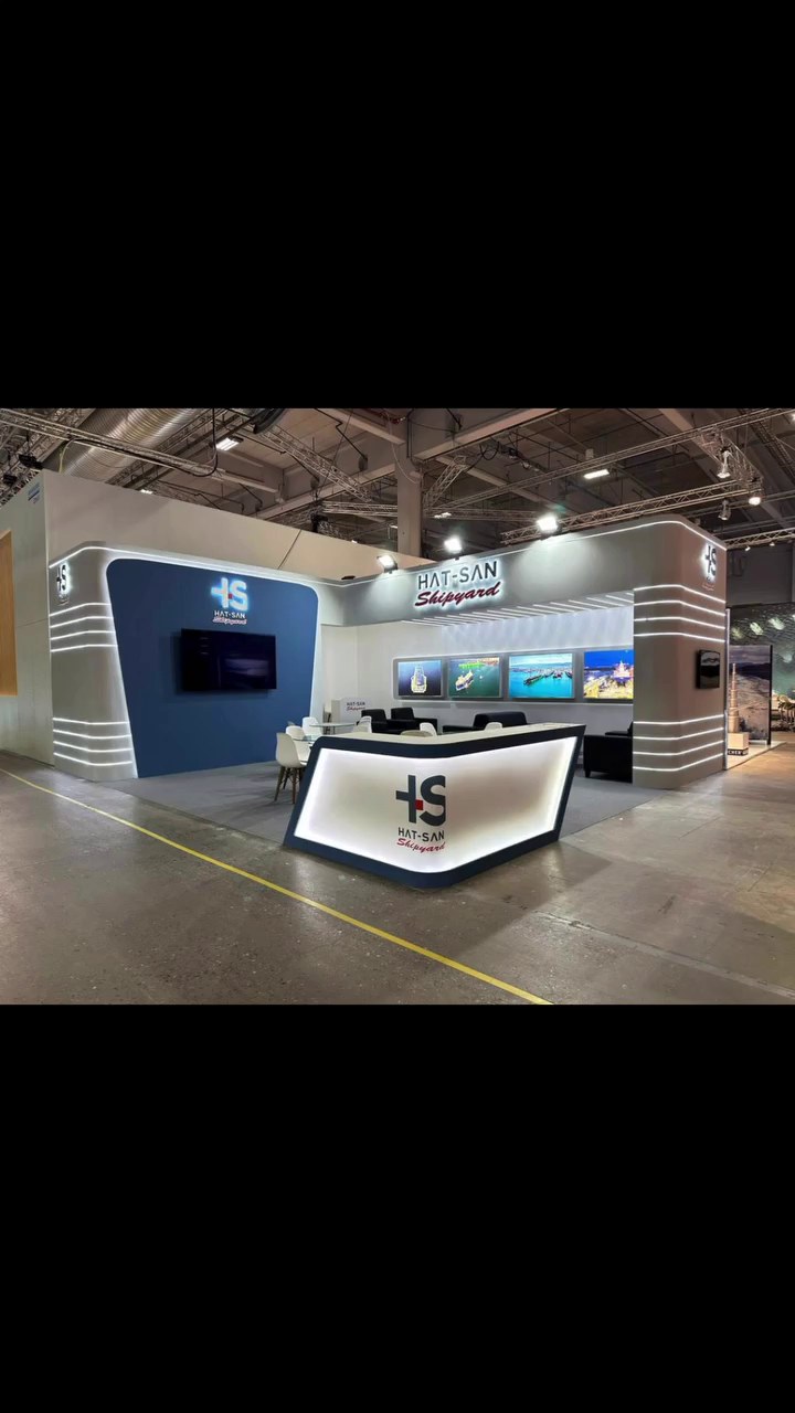 Hatsan Shipyard için Nor-Shipping 2023 özel tasarım fuar standı